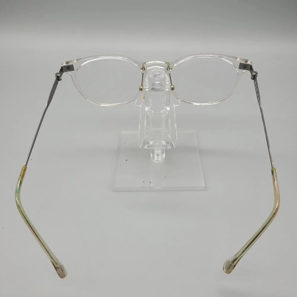 Red Rose Clear Eyeglasses Frames Handmade in Japan 49-18-145 Gunmetal Temples